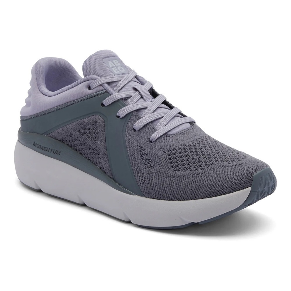 Abeo Momentum Shift Grey Met women’s size 9, comfy knit sneakers, lightweight